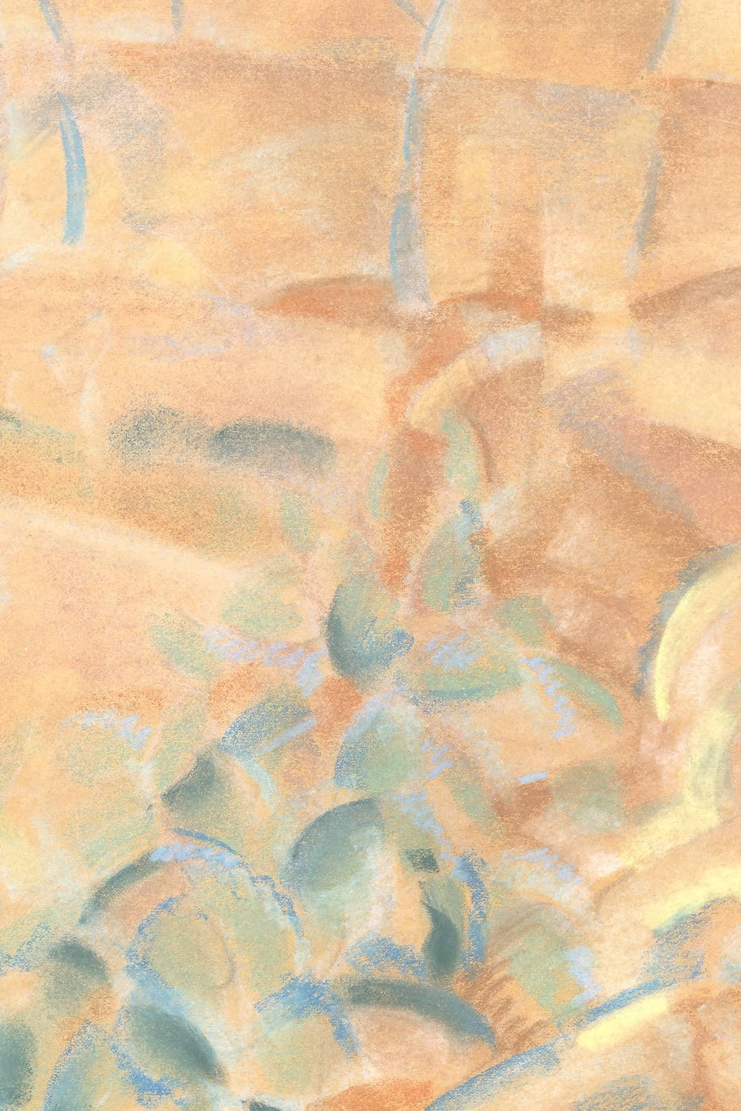 Détail végétation et arbres papier peint Mallorca, style fauviste Leo Gestel 1914