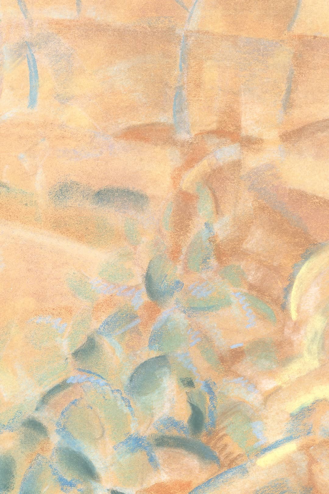 Détail végétation et arbres papier peint Mallorca, style fauviste Leo Gestel 1914