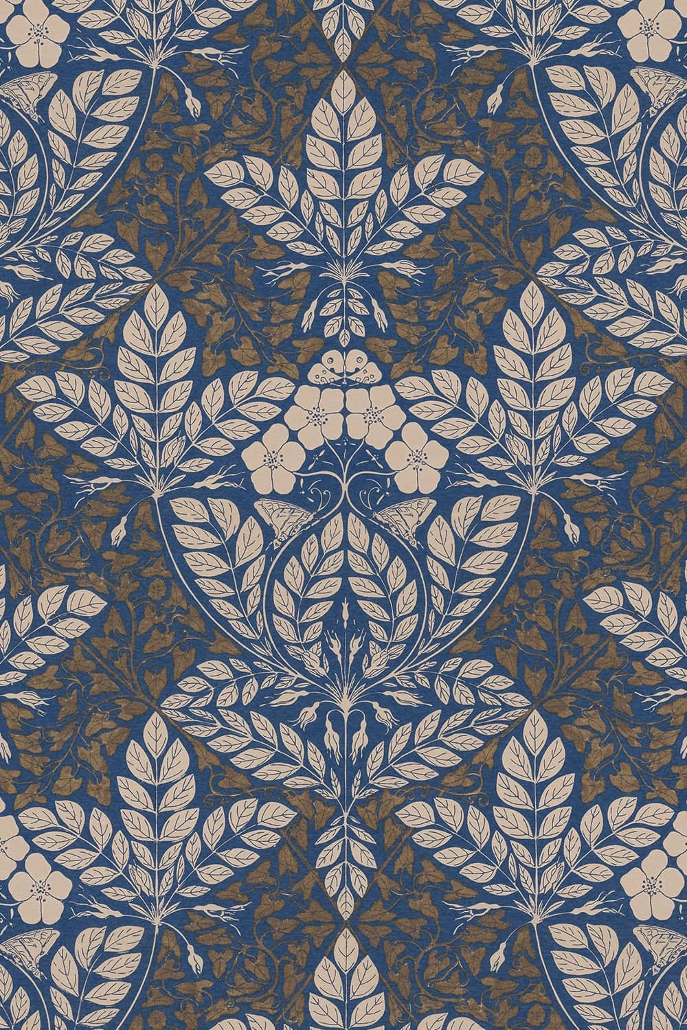 Papier peint Les Monarques - Bleu roi