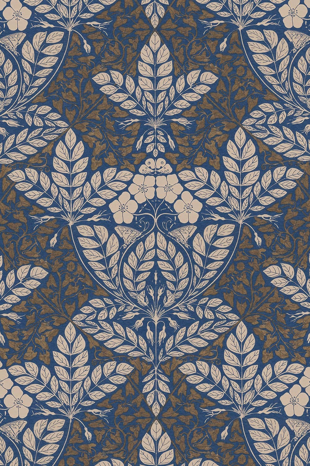 Papier peint Les Monarques - Bleu roi