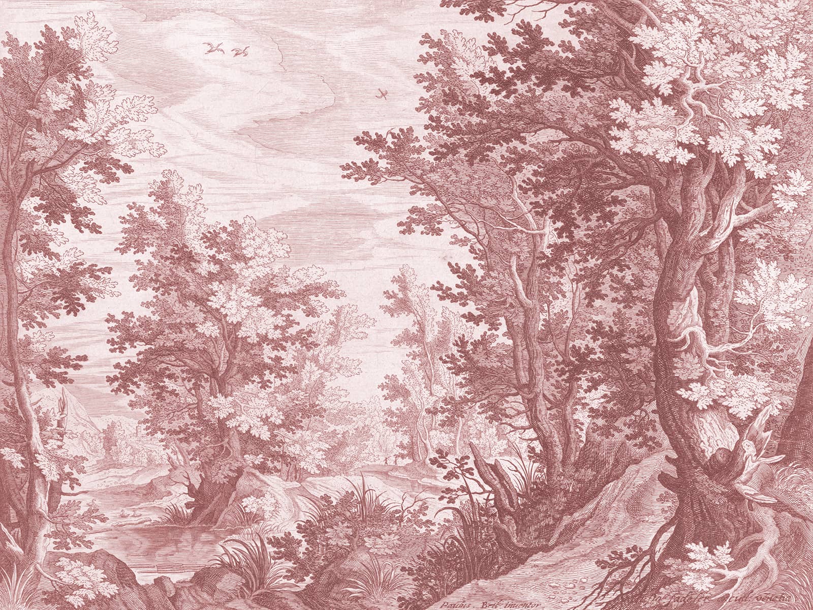 Aperçu panoramique - Papier peint Le bois de Paul