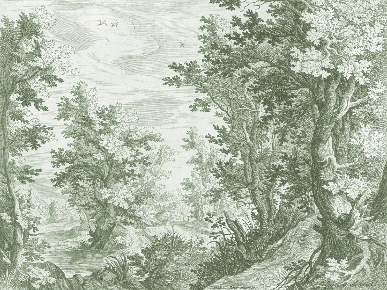 Aperçu panoramique - Papier peint Le bois de Pierre